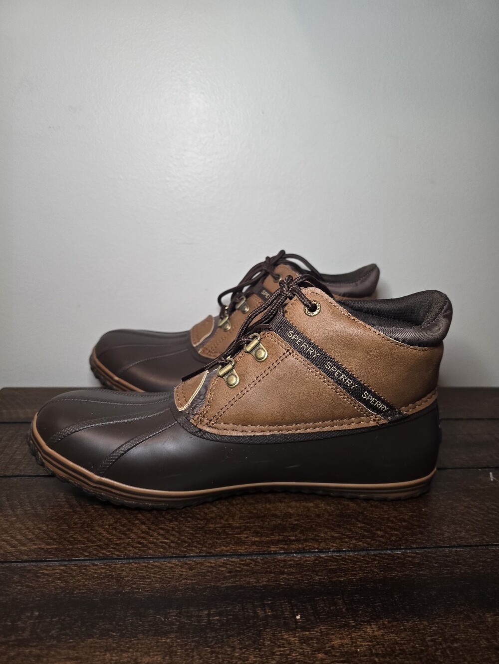Sperry Youth Bowline Storm Tan Brown Rain Boots STK265259 Size 7 Boys - Picture 3 of 9